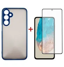 Чохол до мобільного телефона Dengos Samsung Galaxy M35 5G Matte + glass Blue (DG-KM-108)