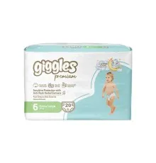 Підгузки Giggles Premium 6 Extra Large 15 + кг 20 шт (8680131206926)