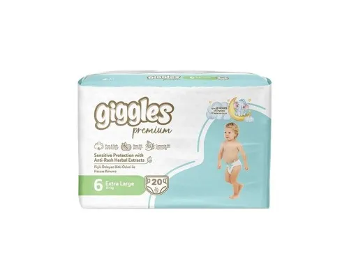 Підгузки Giggles Premium 6 Extra Large 15 + кг 20 шт (8680131206926)