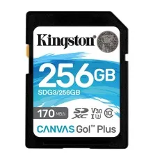 Карта памяти Kingston 256GB SDXC class 10 UHS-I U3 Canvas Go Plus (SDG3/256GB)