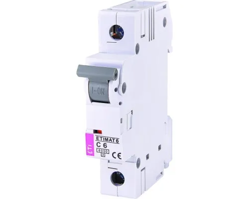 Автоматичний вимикач ETI ETIMAT 6 1p С 6А (6 kA)