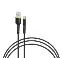 Дата кабель USB 2.0 AM to Type-C 1.2m CBFLEXT1 black Intaleo (1283126487484)