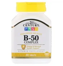 Витамин 21st Century Комплекс B-50,  60 таблеток (CEN22251)