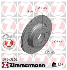 Тормозной диск ZIMMERMANN 150.3432.52