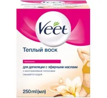 Воск для депиляции Veet теплый с эфирными маслами 250 мл (5003267101058)