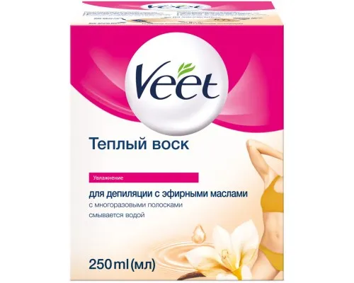 Віск для депіляції Veet теплий з ефірними оліями 250 мл (5003267101058)