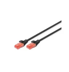 Патч-корд 1м, CAT 6 UTP, AWG 26/7, Cu, LSZH, black Digitus (DK-1617-010/BL)