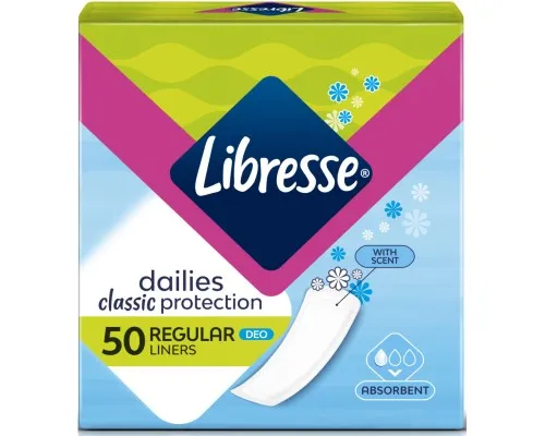 Ежедневные прокладки Libresse Dailies Classic Protection Deo 50 шт. (7322540261455)