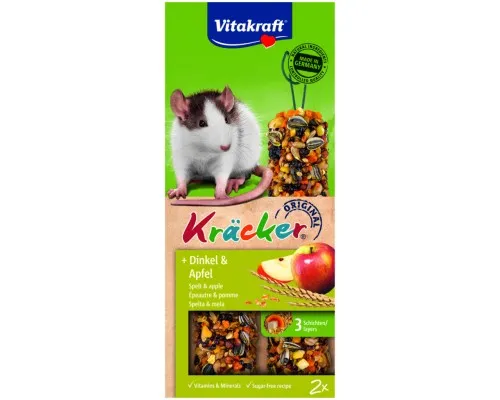 Лакомство для грызунов Vitakraft Kracker с зерном и фруктами для крыс 2 шт (4008239251404)