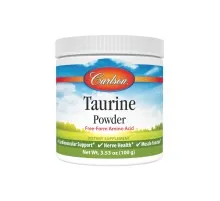 Амінокислота Carlson Таурін у порошку, Taurine, Amino Acid Powder, 100 гр (CL06945)