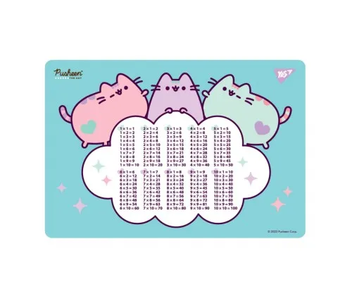 Подкладка настольная Yes Pusheen таблица умножения (492046)