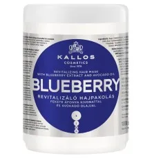 Маска для волос Kallos Cosmetics Blueberry Восстанавливающая с экстрактом черники и маслом авокадо 1000 мл (5998889511517)