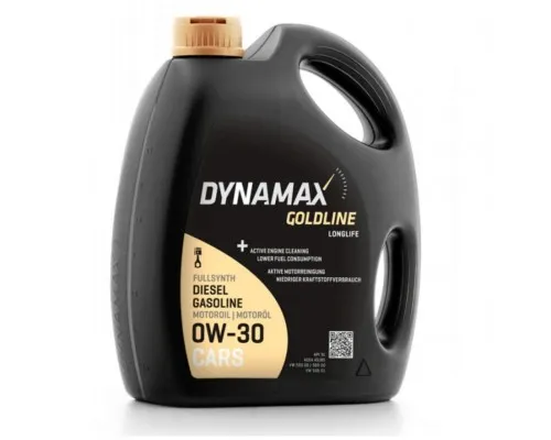 Моторное масло DYNAMAX GOLDLINE LONGLIFE 0W30 5л (502114)
