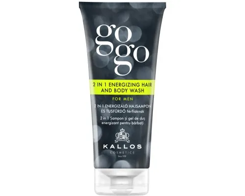 Шампунь Kallos Cosmetics Gogo 2 in 1 Energizing Hair And Body Wash For Men 200 мл (5998889511166)