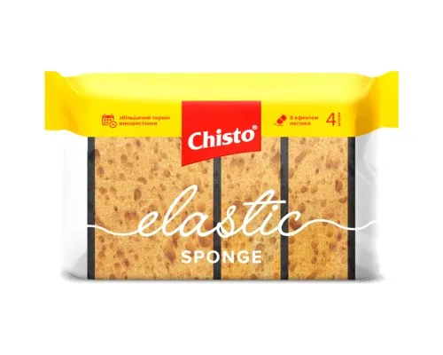 Губки кухонні Chisto Elastic Sponge 4 шт. (4823098409014)