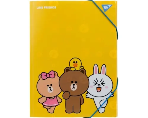Папка на резинках Yes A4 Line Friends (492098)