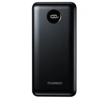 Батарея універсальна Choetech 20000mAh, PD/3.0/45W, QC/3.0/18W, USB-C, 2*USB-A (B653-CCBK / B653-BK)