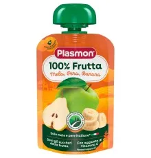 Дитяче пюре Plasmon Яблуко, груша, банан 100 г (1136124)