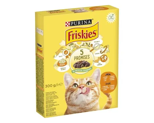 Сухой корм для кошек Purina Friskies с курицей и овощами 300 г (7613031868247)