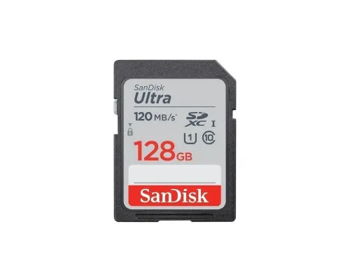 Карта памяті SanDisk 128GB SD class 10 UHS-I Extreme Ultra (SDSDUNB-128G-GN6IN)