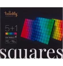 Гірлянда Twinkly Панель Smart LED Squares 1+5 RGB, Gen II, IP20, 16x16см, білий (TWQ064STW-07-BEU)