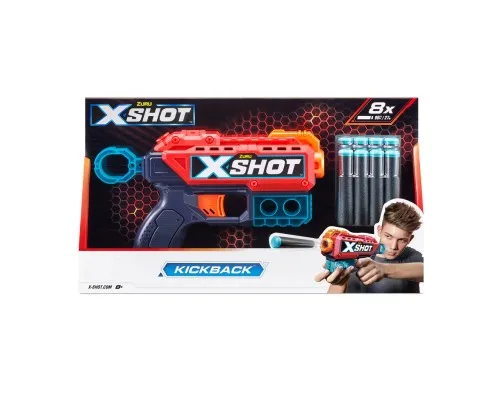 Игрушечное оружие Zuru X-Shot Red Быстрострельный бластер EXCEL Kickback (8 патронов) (36184R)