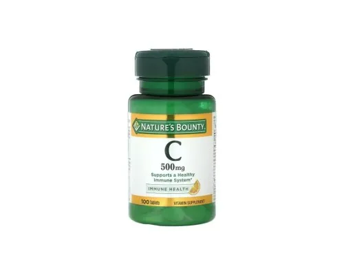 Вітамін Mason Natural Вітамін C, 500 мг, Vitamin C, Nature's Bounty, 100 таблеток (NRT-01510)