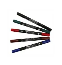 Художественный маркер Marvy Красный, д/св. тканей, двусторонний, 0,75мм, 1-2мм, 122-S, Fabric ball&Brush (028617122229)