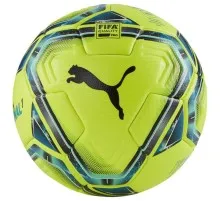 Мяч футбольный Puma team FINAL 21.1 FIFA Quality Pro Ball Уні 5 Салатовий / Чорний / Синій (4062451442637)