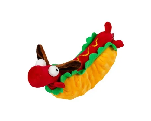 Іграшка для собак GiGwi Foody Friends Хот-Дог з пищалкою 24 см (2262)