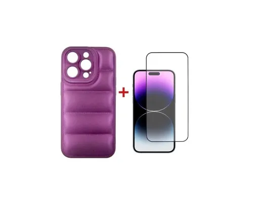 Чохол до мобільного телефона Dengos iPhone 14 Pro Case + Glass (Purple) (DG-KM-80)