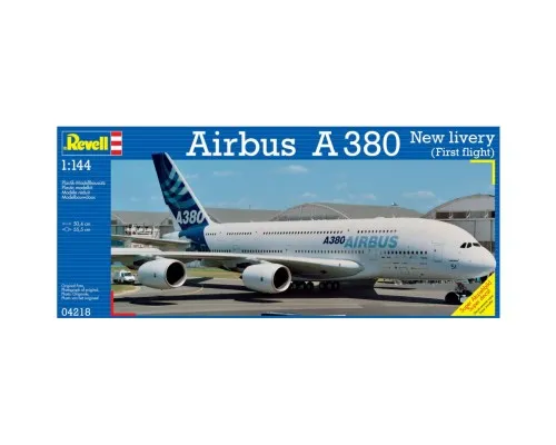 Збірна модель Revell Літак Airbus A380 Перший політ рівень 5 масштаб 1:144 (RVL-04218)