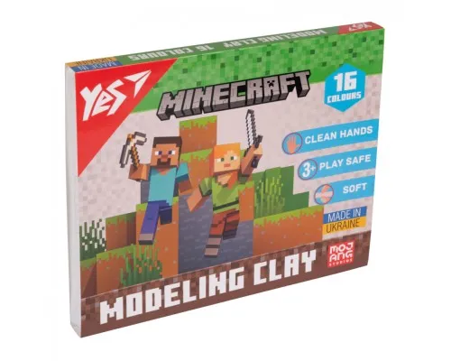 Пластилин Yes Minecraft 16 цветов 320 г (540674)