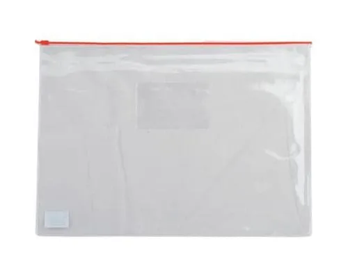 Папка на блискавці Buromax А5, plastic zipper red (BM.3947-05)