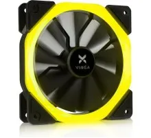 Кулер до корпусу Vinga LED fan-01 yellow