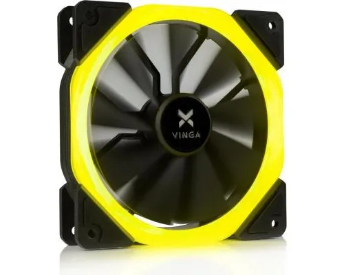 Кулер до корпусу Vinga LED fan-01 yellow