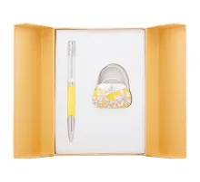 Ручка кулькова Langres набір ручка + гачок для сумки Sense Жовтий (LS.122031-08)