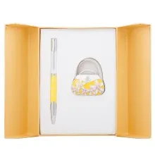 Ручка кулькова Langres набір ручка + гачок для сумки Sense Жовтий (LS.122031-08)