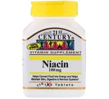 Витамин 21st Century Ниацин, 100 мг, 110 таблеток (CEN21364)