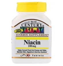 Витамин 21st Century Ниацин, 100 мг, 110 таблеток (CEN21364)