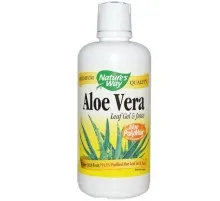 Трави Nature's Way Алое віра, листової гель і сік, Aloe Vera Leaf Gel & Juice 1 (NWY14281)