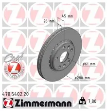 Гальмівний диск ZIMMERMANN 470.5402.20