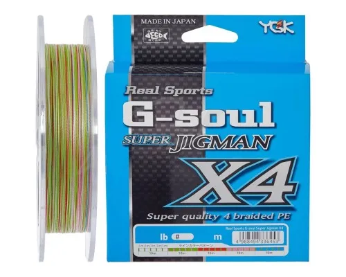 Шнур YGK Super Jig Man X4 200m Multi Color 0.6/0.128mm 12lb (5545.00.52)