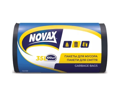 Пакети для сміття Novax чорні 35 л 100 шт. (4823058317564)