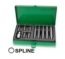 Набір біт Toptul Spline 11од. M5-M12 10мм (GAAD1102)