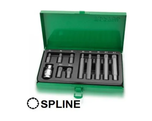 Набір біт Toptul Spline 11од. M5-M12 10мм (GAAD1102)