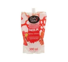 Рідке мило Dolce Vero Strawberry Milk з молочними протеїнами дой-пак 500 мл (4820091146953)
