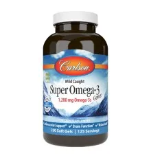 Жирні кислоти Carlson Супер Омега-3, Super Omega-3 Gems, 250 желатинових капсул (CAR-01522)