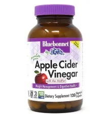 Травы Bluebonnet Nutrition Яблочный уксус, Apple cider vinegar, 120 вегетарианских капсул (BLB0984)