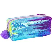Пенал Cool For School з паєтками та помпоном 1 відділення блакитний (CF87052)